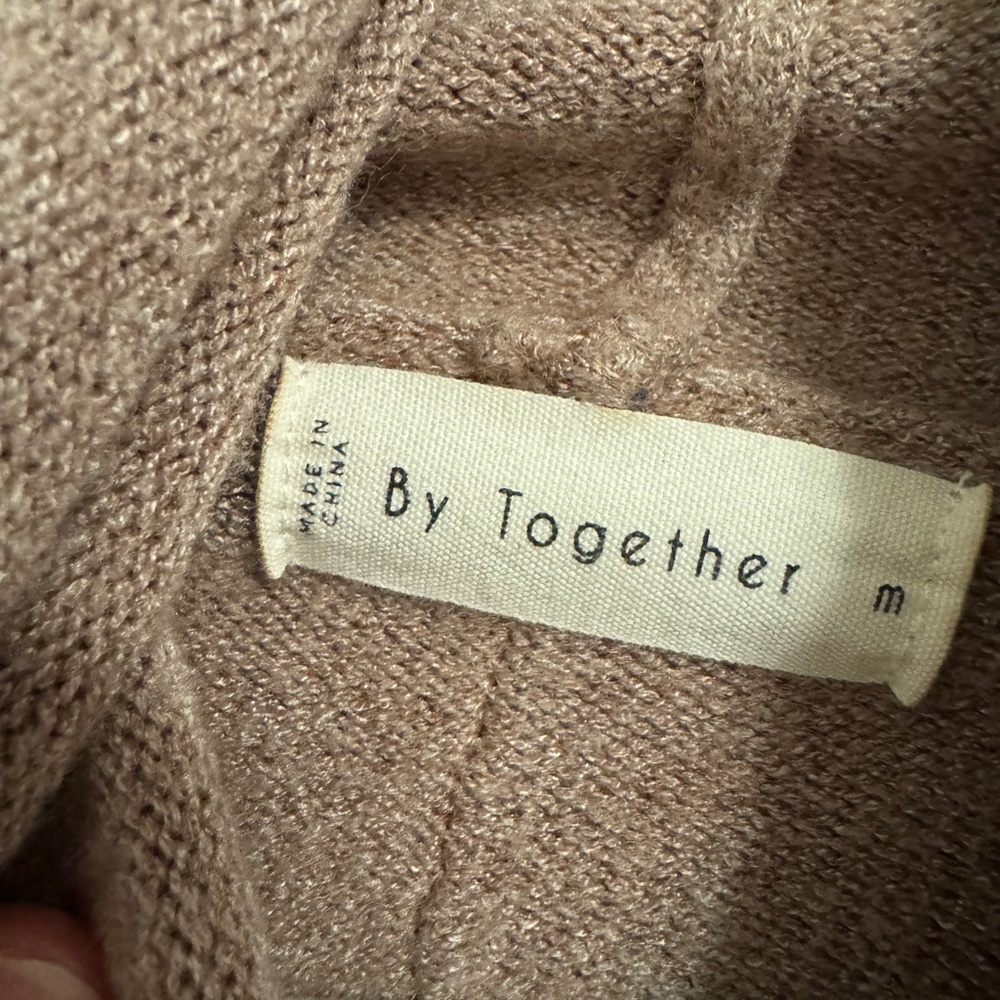 By Together Cozy Brown Poncho Sweater - Picture 2 of 3